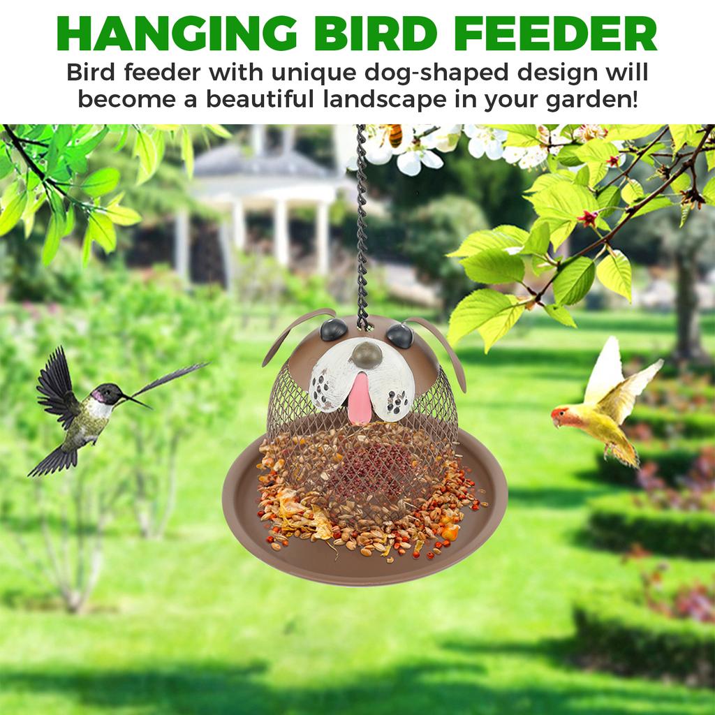 Bird Feeder Metal Iron Bird Feeder for Outdoor Hanging Squirrel Proof Hummingbird Feeder Wild Bird Feeder for Garden Yard Decor