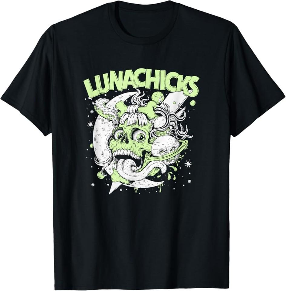 New LUNACHICKS Band Short Sleeve Cotton Black T Shirt For Men All Size UR102 XXXXL