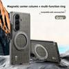 360 Rotating Magneric Kickstand Crocodile Patterned Leather Phone Case for Samsung Z Fold 7 6 5 4 Shockproof For Magsafe Cover