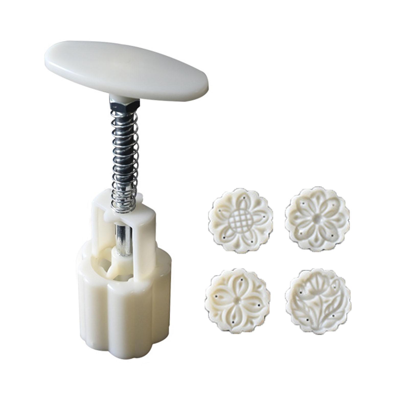 

Формы для торта в форме дим-сама в форме цветка, формы для лунного пирога, инструменты для лунного пирога, ручное давление, пластиковый материал, аксессуары для выпечки E