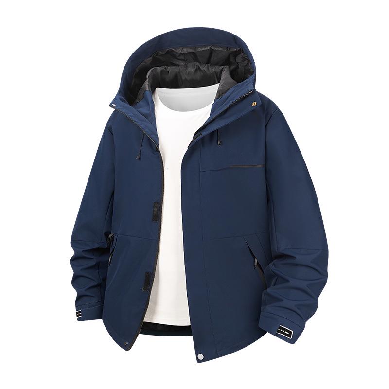 Unisex 3-in-1 Windproof Waterproof Mountaineering Jacket with Fleece Liner for Autumn and Winter