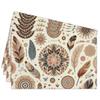 Cotton Linen Waterproof Placemats Set of 4, Daisy Floral Dining Mat Table Mats Decor