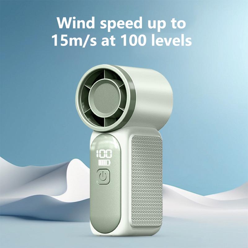 Mini Handheld Fan - Portable Turbo Fan With 100 Wind Speed, 3000Mah & Type-C, - Cooling Blower,Travel,R Cooling Device