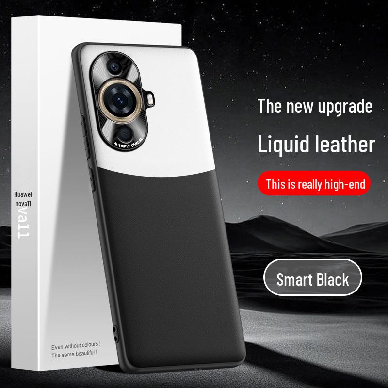 

Защитный чехол из жидкой кожи для Huawei nova11, устойчивый к падениям и загрязнениям, цельная конструкция. Huawei nova 11