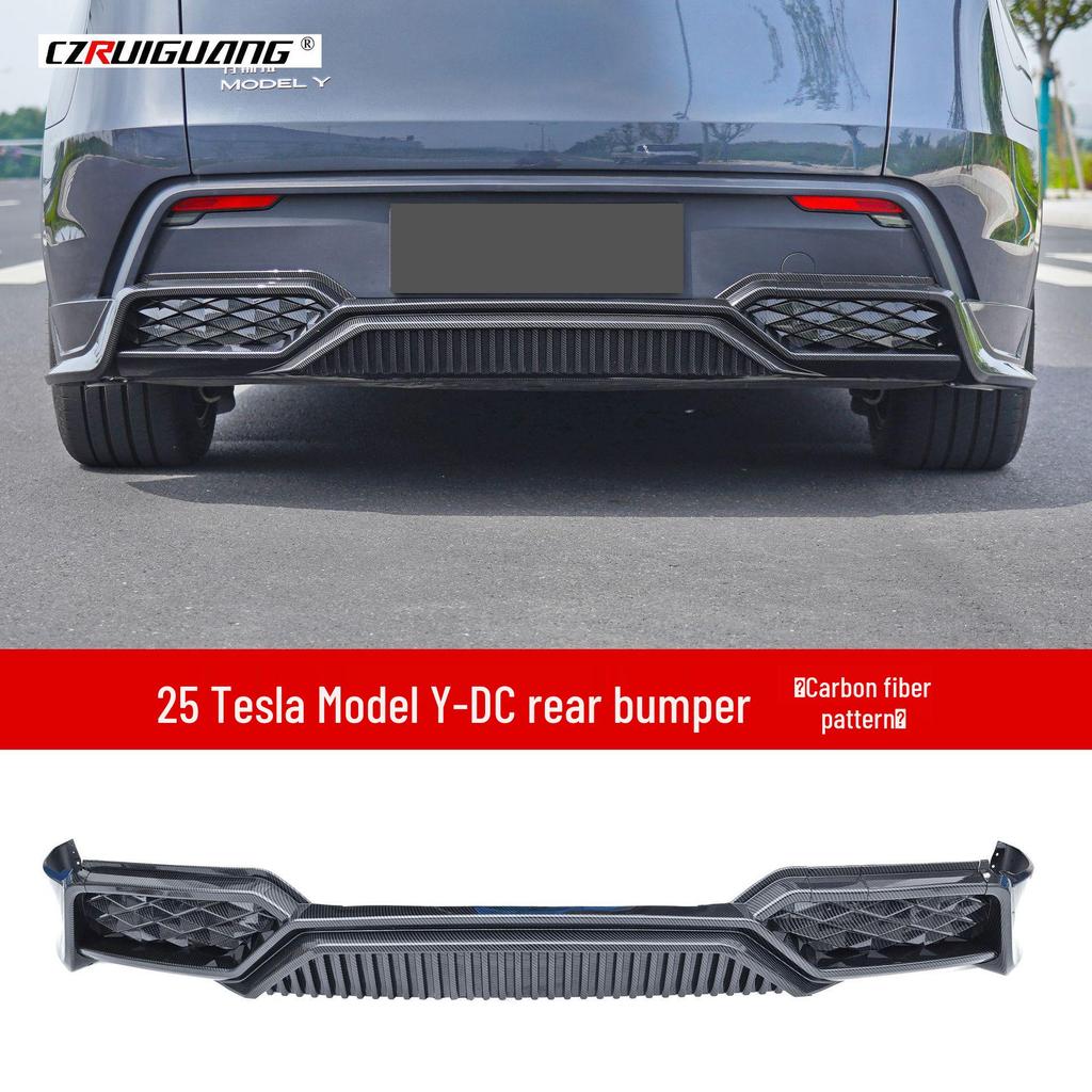Tesla Model Y 2025 Body Kit: Rear Spoiler, Front Lip, Side Skirts, Tail Wing, Rear Diffuser, and Lip Extensions