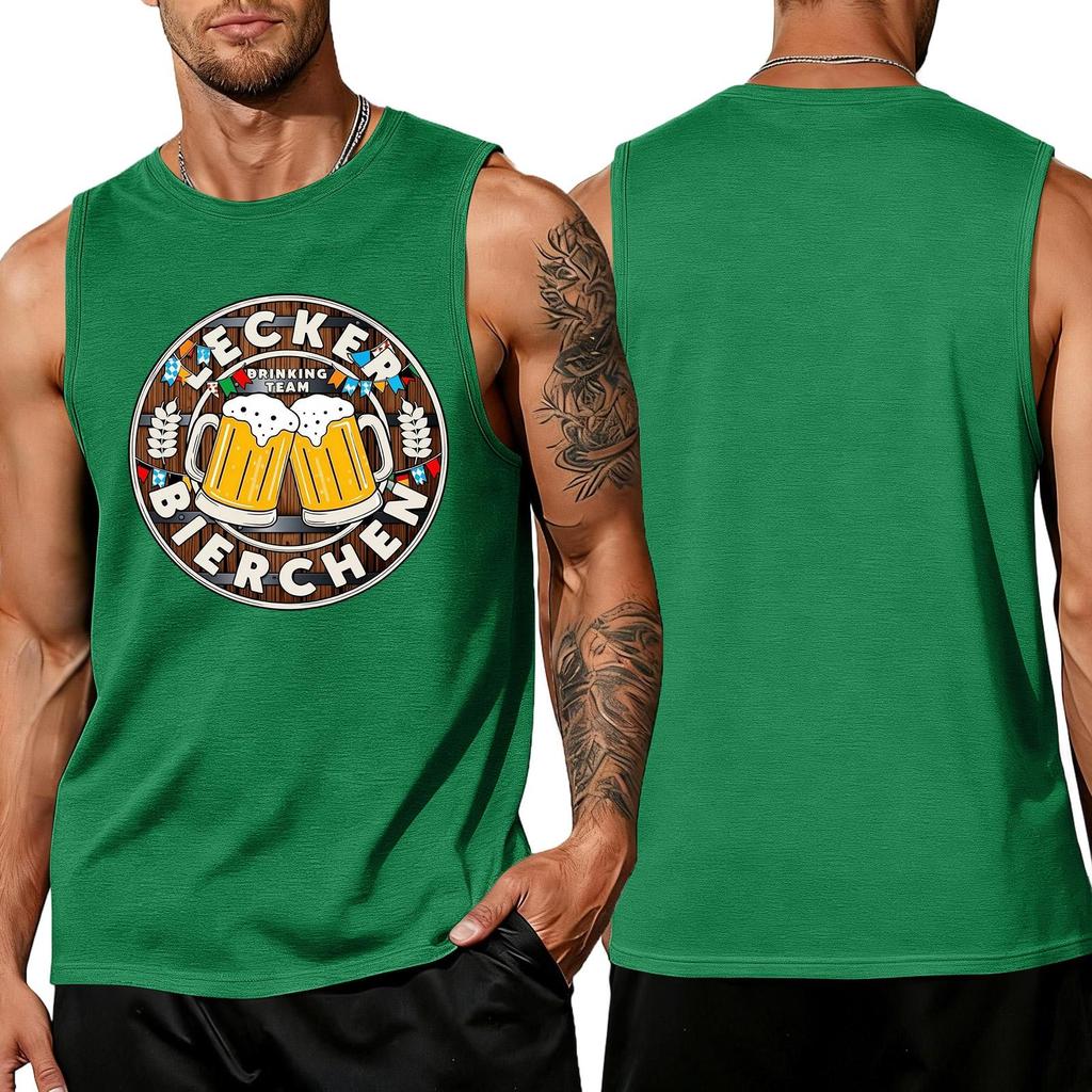 Men's Sleeveless Tank Top Casual Loose Fit Summer Beachwear Breathable Lightweight Muscle Shirt for Outdoor Sports and Daily Wear