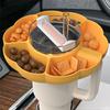 Tumler Snack Bowl Matkvalitet Glatt Ingen lukt Ensfarge Gjenbrukbar Snack Ring 5 Rom Vannkopp Øvre Snack Skuff