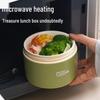 Microwaveable Insulated Ceramic Bento Lunch Box - Portable, Multi-Layer for Students and Office Workers