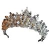 French Crown Headgear Bride Crystal Beaded Hair Accessories Atmospheric Wedding Princess Crown Wedding Studio Styling Accessories