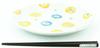 Kutani Ware by Takatomo Size Serving Plate with Round Polka Kawai, 7.3, Dots, K9-342