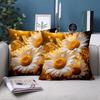 1 Pieces Golden Daisy Floral Throw Pillow Covers Pattern Cushion Cover Suitable For Sofa Bedroom Car Pillow Cover