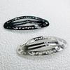 4Pcs Vintage Y2K Geometric Hollowed Out Oval Metal Hair Clips Punk Side Hair Accessories For Women