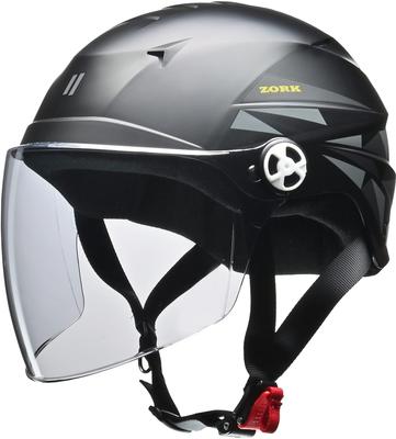 Lead Industries ZORK Motorcycle Half Matte Large Size Helmet, Black, (Under 60-62cm)