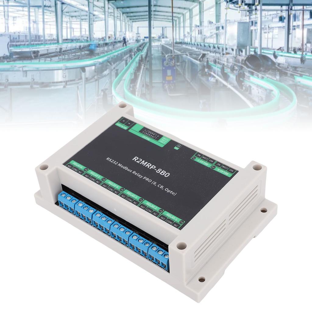 Industrial Relay Module for  232 Interface RTU Optocoupler Isolation Module ABS Enclosure DB9 Male
