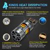 MAXGTRS 2x T20 7443 W21/5W Canbus 3157 LED Double Switchback Amber Dual Color Turn Signal Light T25 P27/7W Bulb 12V