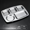 304 Stainless Steel Divided Lunch Tray
