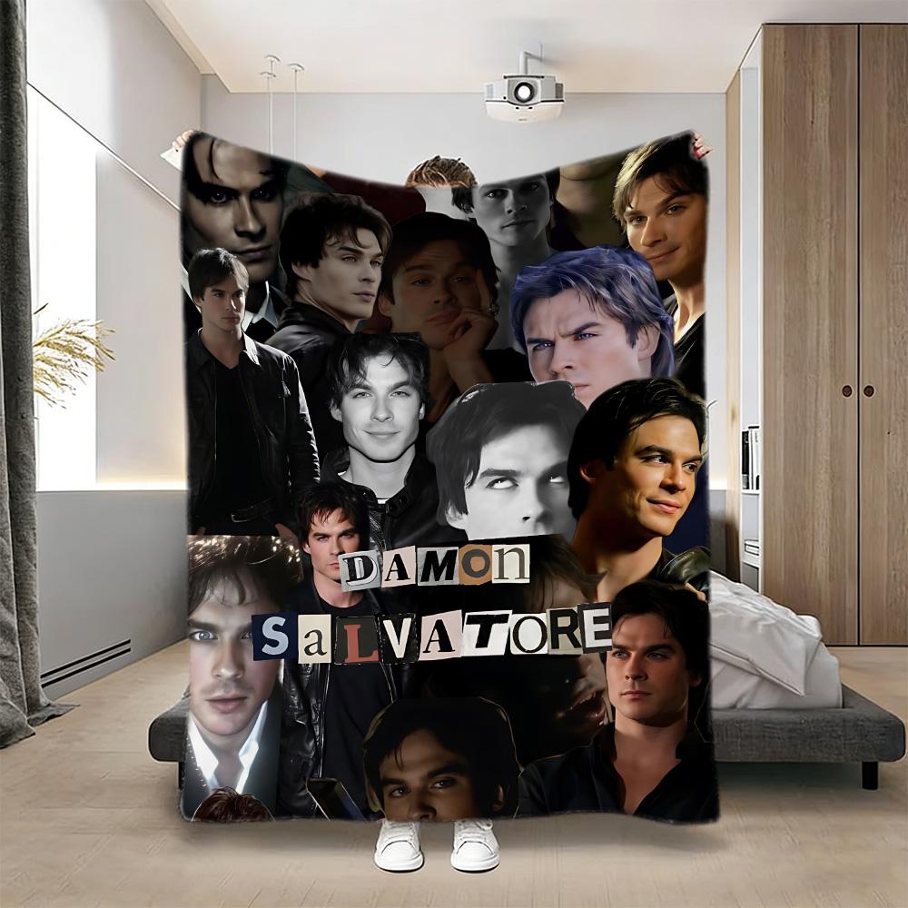 Printed Blanket Picnic Blankets Warm Blanket Soft and Comfortable Blanket Home Travel The V-Vampires D-Diaries Birthday Gift