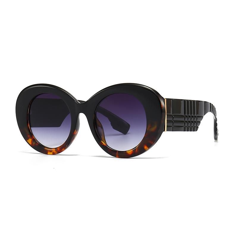 Large Frame Round European And American Street Style Ins Colorful Sunglasses Trendy Retro Catwalk Sunglasses