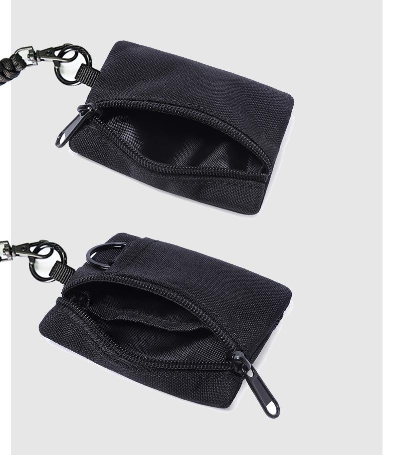 Pánská venkovní malá taška na krk s držákem na karty, mincovníkem, držákem na klíče, kapsou na Bluetooth sluchátka a šňůrkou pro studenty a seniory