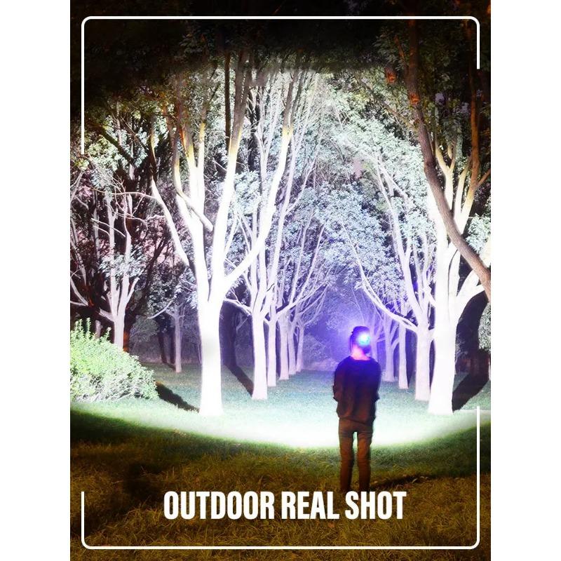 XHP360 High Power Fishing Headlamp USB Rechargeable LED Flashlights Camping Hiking Light Headlight Can Be Used As A Power Bank