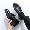Fashionable New Men's Comfortable Big Toe Shoes High-quality Men Spring Buckle Thick Sole Height Increasing Casual Leather Shoes