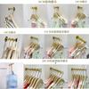 Thickened Hook Stainless Steel Wire Drawing Point Hanging Pole Wall Decor Clothing Shops Display Hangers Rack Wardrobe Storage