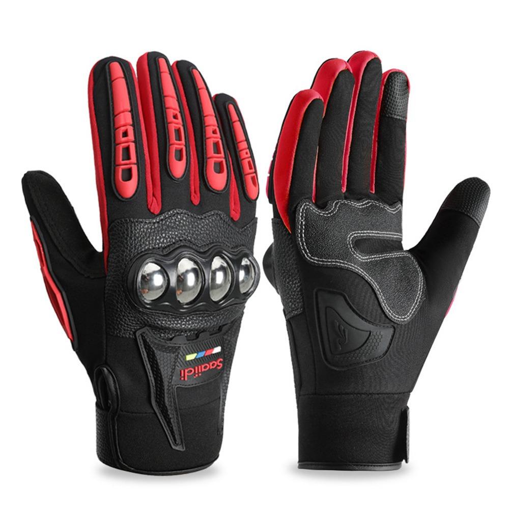 Winter motorcycle gloves men's and women's touch screen locomotive equipment non-slip, anti-drop, anti-splashing, outdoor windproof warm gloves