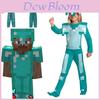 Minecraft Steve Armor kindercosplaykostuum (jumpsuit) voor jongens en meisjes, perfect voor Halloween en verkleedpartijen.