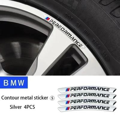 -Car Rim Aluminum Stickers Decoration for BMW E36 E39 E46 E60 E90 F10 F30 E93 G11 G12 M3 X3 X5 X6 X1 X2 E92 E87 Car Accessories