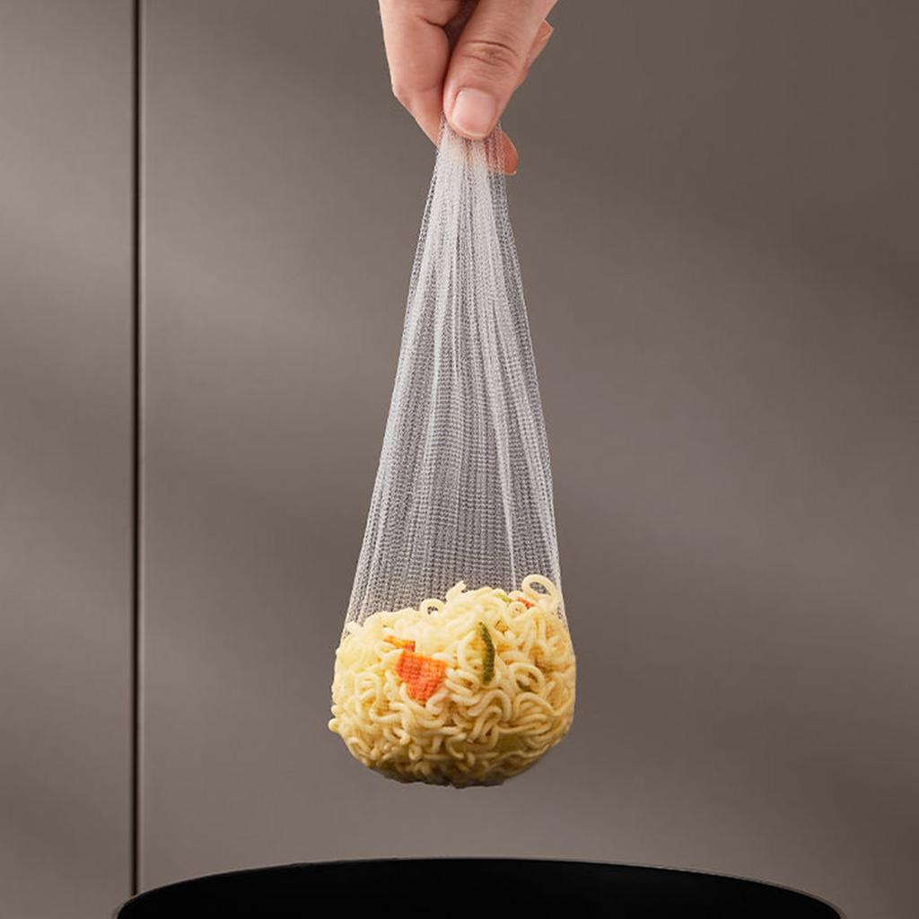 Küchenspülbecken Sieb Faltbarer Essensfangkorb Saugfuß Spülbeckenablaufsieb Ständer mit 100 Stück Filternetzbeuteln