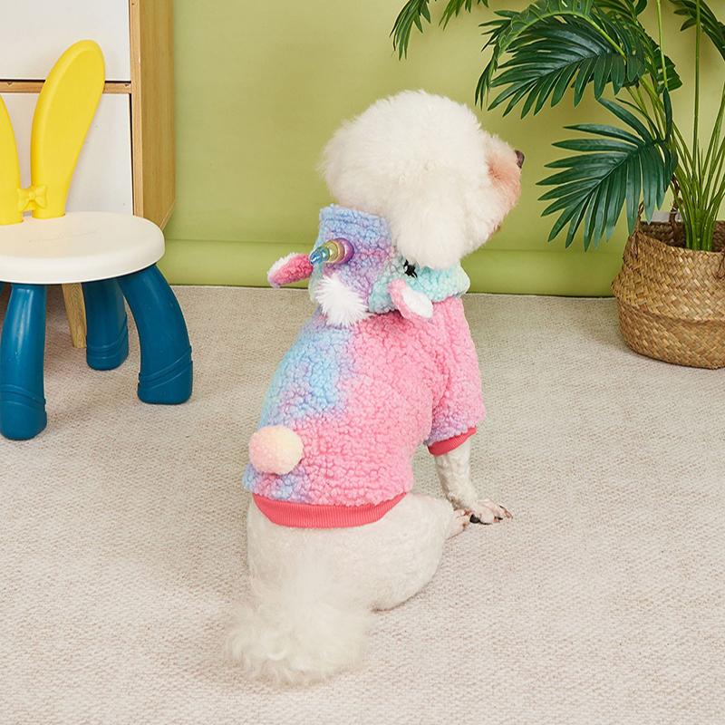Autumn and winter Christmas pet clothing for dogs and unicorns, cats and dogs transformed into pet clothes