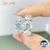 JoyceJelly S925 Silver Colors Moissanite Ring 2CT 4CT Total Full Moissanite Diamond Jewelry For Wedding Engagement Gift