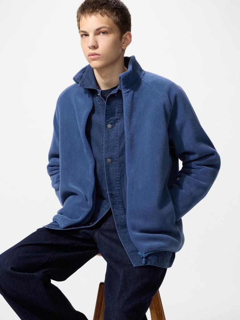 Uniqlo იაპონური საწმისის სრული Zip ქურთუკი გრძელმკლავიანი 