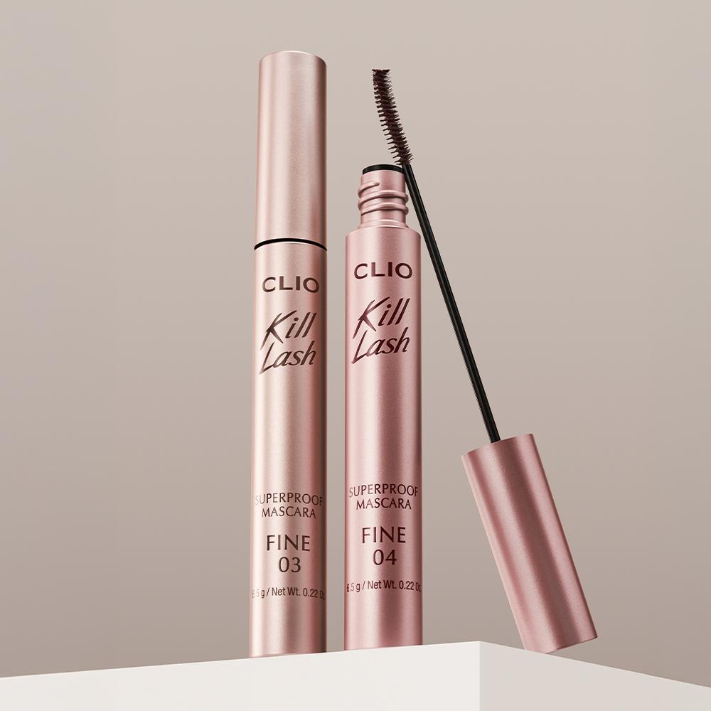 CLIO Kill Lash Superproof Mascara Fine 002 Mousse Brown, Korean