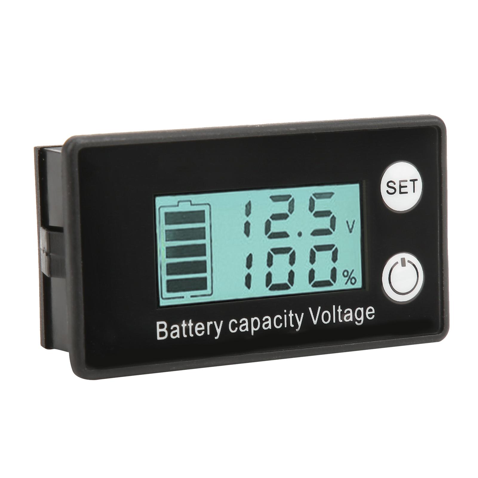 

РК-дисплей Лічильник заряду батареї 2-провідний Відсотковий Вольтметр напруги батареї для літій-кислотної батареї 768 В(Білий