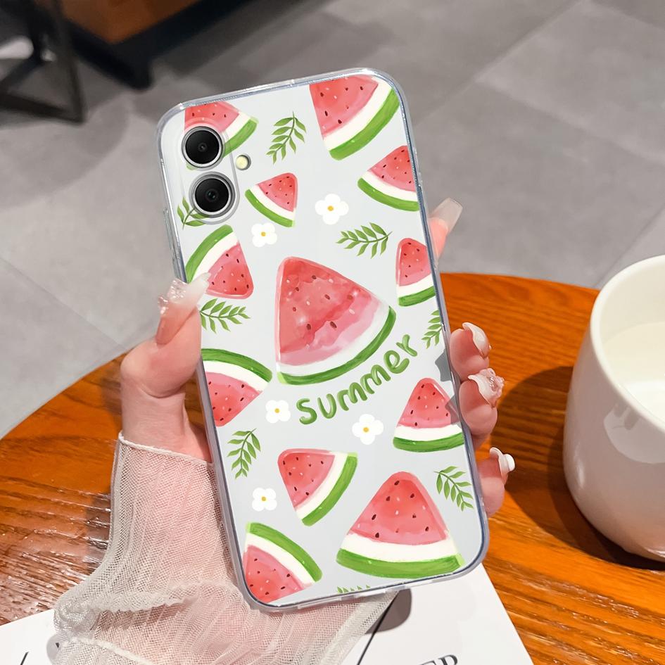 

Для Samsung M34 A55 5G A15 S23 FE Xcover 7 S24 Ultra A05S Чехлы Задние обложки Фруктовый узор Модные этикетки Силиконовые мягкие сумки из ТПУ для Galaxy Capas Samsung A35 5G