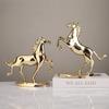 Kreative Goldene Pferd Schreibtischdekoration Harz Handwerk Simulierte Tier Skulptur Glückspferd Dekorative Figuren Heimdekoration