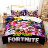 Set Biancheria da Letto Fortnite Copripiumino Gioco Federa 3D Cartone Animato Anime Biancheria da Letto Decorazione Camera da Letto Copripiumino Completo Biancheria da Letto Regalo