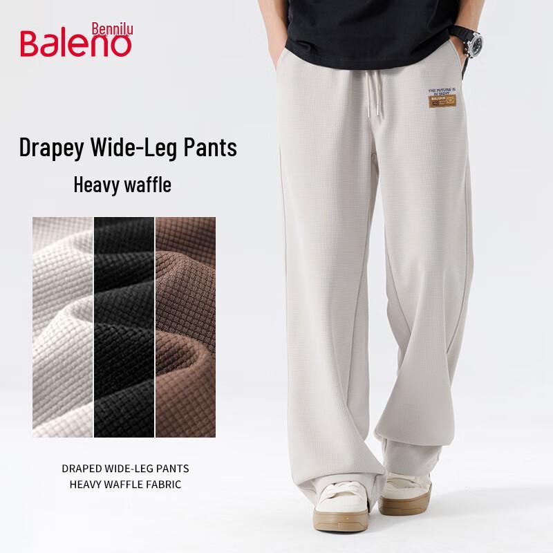 

Baleno Men s Waffle Knit Wide-Leg Sweatpants 3XL