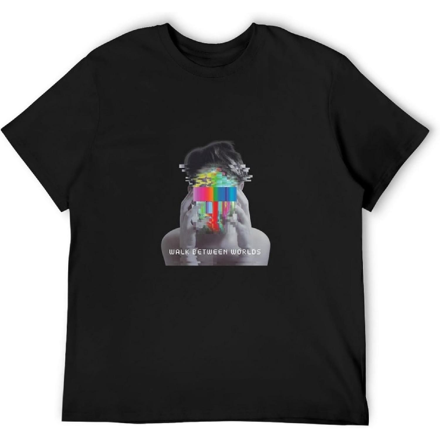 

Simple Minds Walk Between Worlds AlbumVintage T Shirt Short Sleeve Funny Top Black XXXXXL чорний