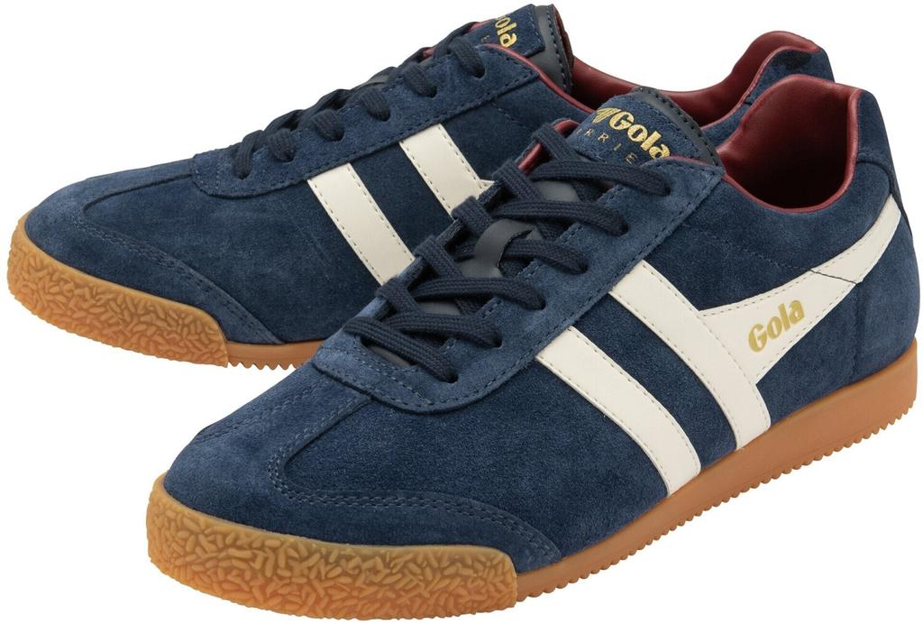 Gola Harrier Suede Sneakers (CMA192) Navy/white/red