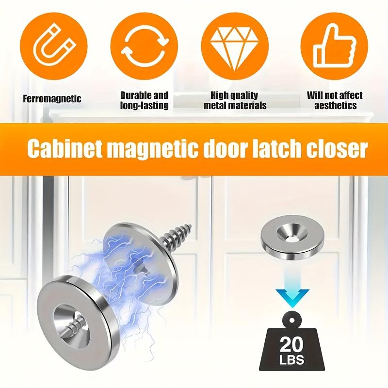 Cabinet Door Magnet Catches Round Metal Magnetic for Wardrobe Hidden Closing Magnetic Door Catch Closer for Furniture Hardware