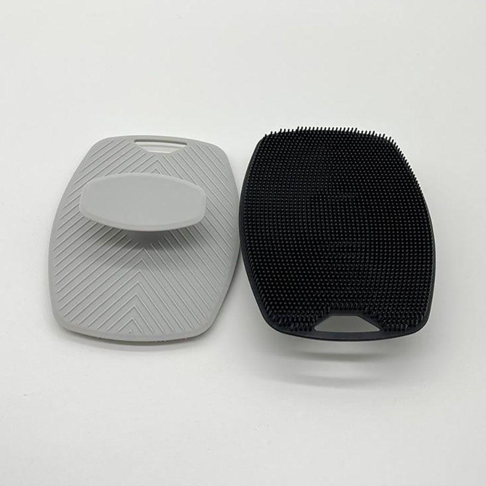 1Pcs Black Grey Silicone Exfoliating Brush Soft Body Cleansing Scrubber Massage Bath Brush  Shower