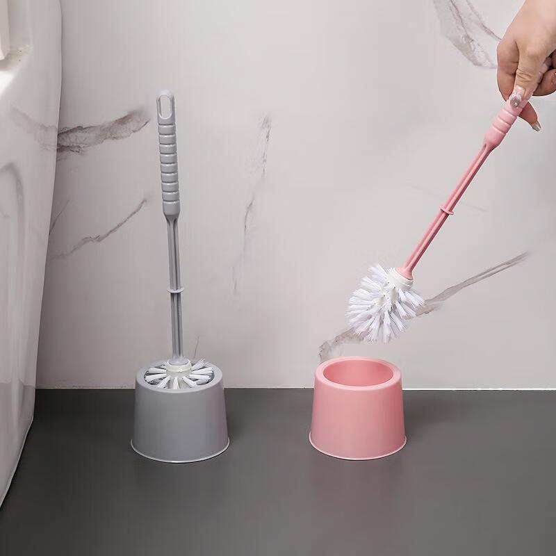 Punch-Free Wall-Mounted Toilet Brush with Base