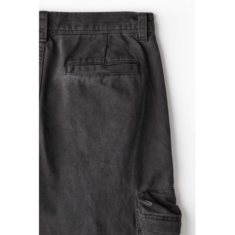 H M Regular Fit Twill Cargo Pants Black