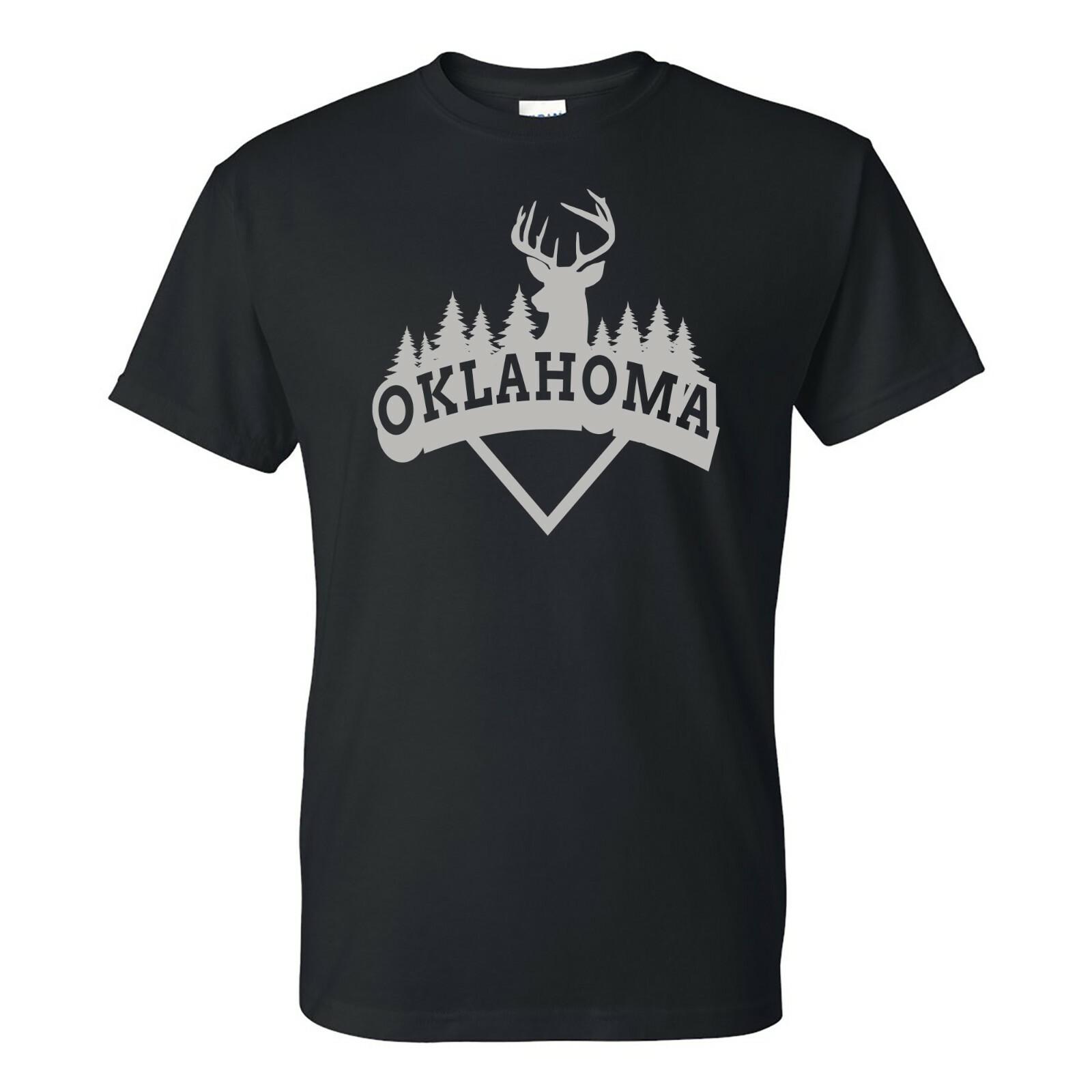 Oklahoma Deer Arch Hometown State Pride T Shirt Black M