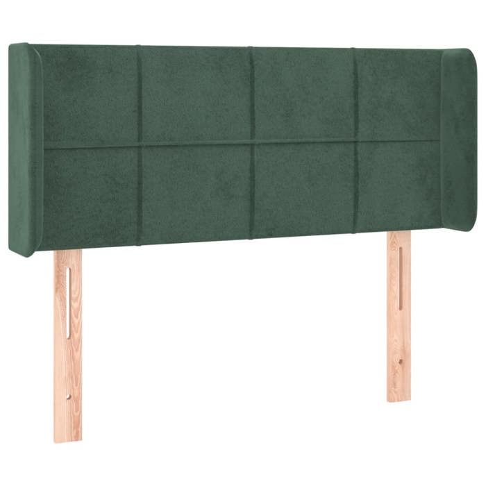VidaXL Tête de Lit à LED Meuble de Chambre à Coucher Accessoire de Lit Simple Tête de Cadre de Lit Intérieur Vert Foncé 3123275