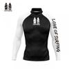 T-shirt Surfing Suit UPF50 Sunscreen Beach Swimsuit Diving Jellyfish Long Sleeve Split Top
