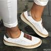 Chaussures Décontractées pour Femmes Printemps Automne Design Creux Douces Confortables Fond Plat Polyvalentes Mode Tendance