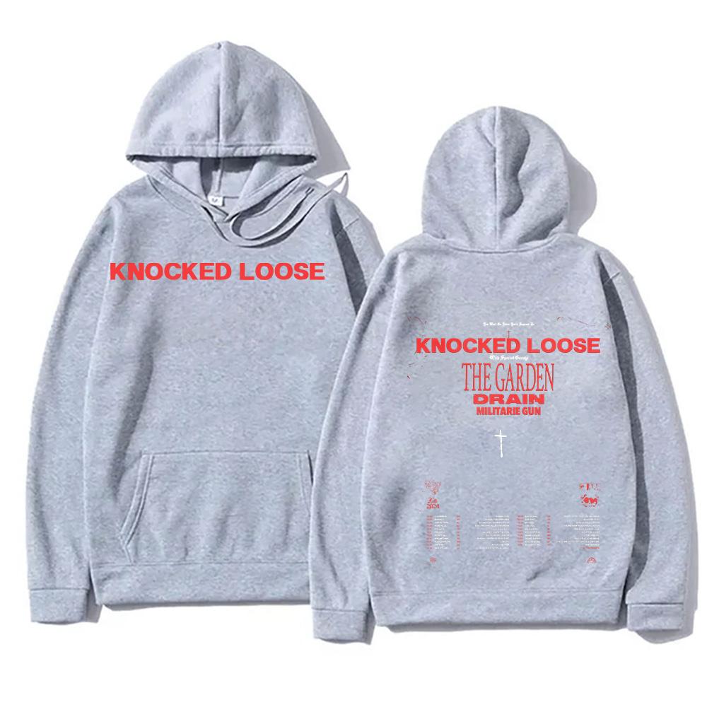 New Metal Music Hoodies Knocked Loose The Garden Drain Militarie Gun Tour Streetwear Fashion Long Sleeve High Street Pullovers